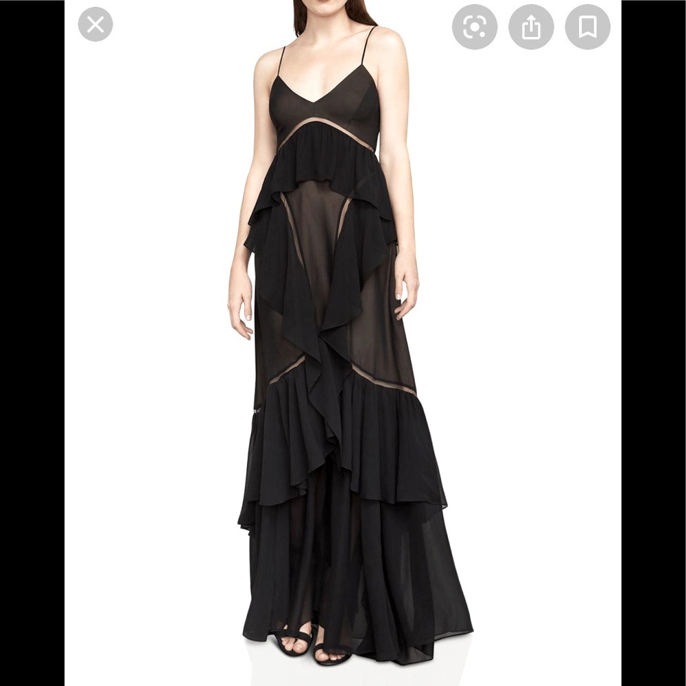 BCBG MAX AZRIA Black silk gown